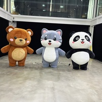 Costume de Mascotte Gonflable Haut de Gamme pour Fêtes, Mascotte Animale Gonflable Publicitaire en Peluche (Panda, Ours, Chat) pour Spectacles Scéniques