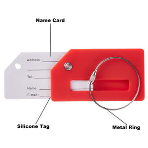 Hot-Selling Silicone Luggage Tags for <b>Suitcase</b> Durable Travel ID Tag for Airplane Baggage, Custom Logo Letter Printing - Product Image 3