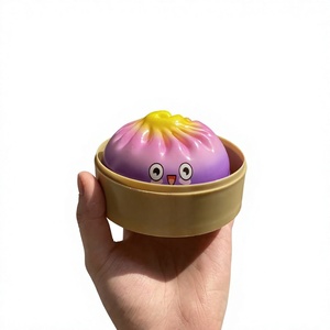 Jouet anti-stress en PU en forme de grand bouillon de viande réaliste, à presser, amusant, type Xiao Long Bao, à récupération lente - Product Image 2