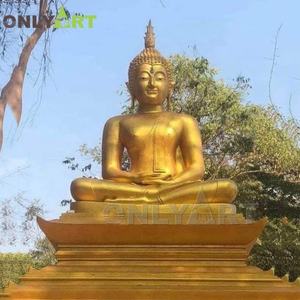 Scultura Moderna Arte Religiosa Modello di Scultura a Grandezza naturale di Bronzo Oro Thai Statua di <span class=keywords><strong>Buddha</strong></span> - Product Image 2