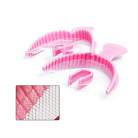 Plateau d'impression dentaire coloré en plastique pour empreinte complète (arc, quadrant avant, quadrant arrière) avec filet de fixation
