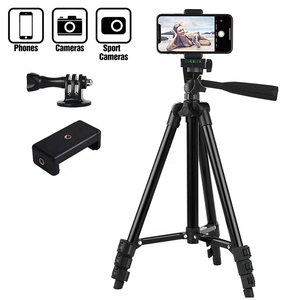 Trépied pour appareil photo numérique CPYP 3110 3120 0,5 m 1,2 m 1,6 m 2,1 m avec lumière selfie, anneau lumineux pour téléphone, trépied avec vis 1/4, support 160 cm - Product Image 1