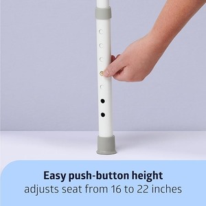 Kursi Toilet lipat 3 dalam 1, kursi roda tempat tidur ringan untuk Toilet dengan lengan - Product Image 6