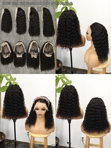 วิกผมหน้าผากลูกไม้ HD แบบขายส่งสำหรับผู้หญิงผิวสีดำ <span class=keywords><strong>สี</strong></span>ธรรมชาติ วิกผมบ๊อบสั้น ผมแท้ วิกผมหน้าผากลูกไม้แบบไม่ต้องใช้กาว วิกผมบ๊อบลอนลึกแบบธรรมชาติ - Product Image 6