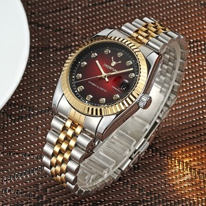 Reloj deportivo de cuarzo para mujer, esfera con puntero de 37mm, correa de acero inoxidable, cristal, resistencia al agua de 30bar, cierre de mariposa - Product Image 1