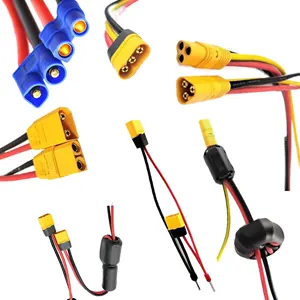 XT60 Male Female Parallel Battery Connector with 10AWG Silicone Wire Cable Assembly For RC Lipo Battery