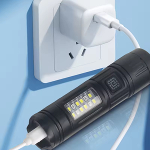 ไฟฉาย LED ขนาดเล็กความสว่างสูง พร้อมไฟด้านข้าง ชาร์จซ้ำได้ สำหรับใช้ในบ้านกรณีฉุกเฉิน แบตเตอรี่ใช้งานได้ยาวนาน - Product Image 4