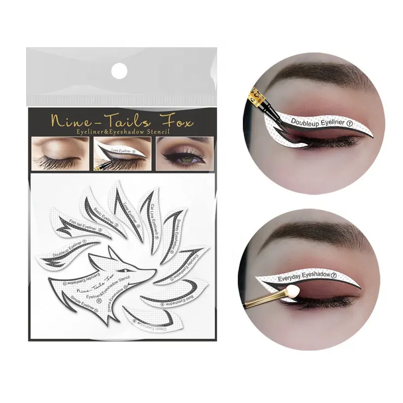 Yeni moda Eyeliner şablonlar çıkartmalar kanatlı Eyeliner şablon şekillendirme hızlı aplikatör göz makyaj kart şekillendirme araçları