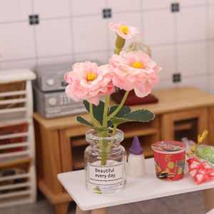 Miniature de nourriture miniature en verre, bouteille de <span class=keywords><strong>plante</strong></span>, rose osmanthus, modèle miniature à l'échelle 1:12 pour maison de poupée OB11 - Product Image 5