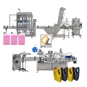 MTW automatic daily chemical bottles filling capping labeling lubricant oil production line