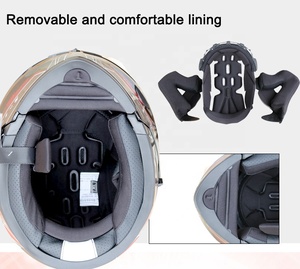 Intercomunicador inteligente abatible hacia arriba para motocicleta, casco con doble lente, M/L/XL/XXL, aprobado por puntos, inalámbrico, color azul - Product Image 6