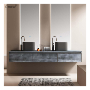 Moderno 1.7 metri di Design di grandi dimensioni <span class=keywords><strong>bagno</strong></span> di Design <span class=keywords><strong>mobile</strong></span> <span class=keywords><strong>con</strong></span> specchio a LED e resistente all'acqua caratteristica per il lavandino del <span class=keywords><strong>bagno</strong></span> <span class=keywords><strong>in</strong></span> ville - Product Image 1