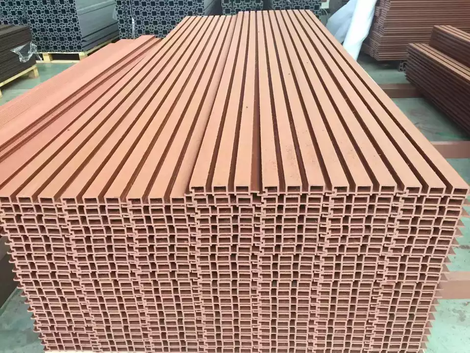 Waterproof Plastic Wood Composite 219x26x2900 WPC Exterior Wall Panel Wall Cladding