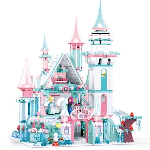 Sluban Building Blocks M38-B0789 La Fiaba di Inverno 1324PCS Antico Castello Della Principessa Casa Kit di Costruzione per I Bambini