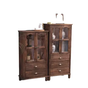 high quality modern jewelry walnut color storage bedroom closet wardrobe wooden kitchen cabinets wood cabinet with straw basket