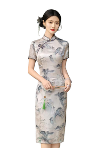 2025 superventas estilo Vintage <span class=keywords><strong>tradicional</strong></span> chino <span class=keywords><strong>Qipao</strong></span> vestido de <span class=keywords><strong>mujer</strong></span> estampado clásico chino antiguo Hada Cheongsam - Product Image 4