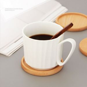 Sous-verres en bois ronds pour boissons, table basse avec base antidérapante - Product Image 2