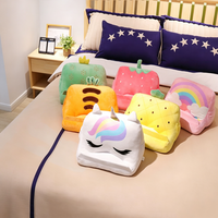 Faible MOQ, Coussin de lecture personnalisé en peluche, support pour iPad, jouets en peluche en forme de fruits, support plat pour tablette et téléphone, support de lecture paresseux