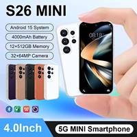 Téléphone portable de rechange S26 MINI, écran HD 4,0 pouces, 12 Go + 512 Go, 5G, double SIM, emplacement pour carte TF, 4000 mAh, déverrouillage facial, smartphone Android de poche