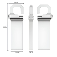 Flash Drive USB 2.0 3.0 Mini Metal Custom LOGO Terlaris 2026, 1GB-128GB Grosir