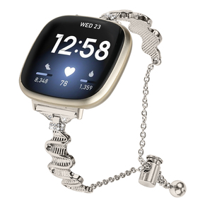 高級ダイヤモンドブレスレットメタルウォッチストラップ付きファッション流行スマートウォッチバンド<span class=keywords><strong>Fitbit</strong></span> <span class=keywords><strong>Versa</strong></span> <span class=keywords><strong>3</strong></span> & 4パーフェクトフィット - Product Image 3