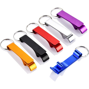 Customized <b>Mini</b> Portable Pocket Eco-Friendly Stainless Steel Metal Bar Tools Letter Beer <b>Bottle</b> Opener Aluminum Key Ring Opener - Product Image 1