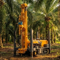 Foreuse hydraulique sur chenilles L-160F pour puits d'eau, mât pliable de 160 m, machine portable pour forage de puits d'irrigation agricole et d'eau domestique