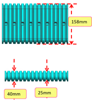 Tuyau de drainage plat perforé en HDPE pour drainage du sous-sol des terrains de sport en gazon artificiel