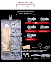 Accesorios para Gafas, Almohadillas Nasales de Silicona con Cierre de Rosca, Almohadillas Antideslizantes, Kit de Reparación, Decoración en Caja