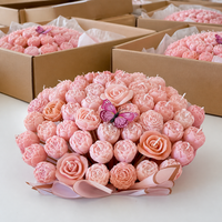 Handgemachte Blumenförmige Einflammige Sojawachs-Duftkerze mit Individuellem Logo-Etikett und Geschenkverpackung