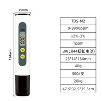 Test d'eau TDS pour usage en laboratoire Compteur d'eau domestique Test d'eau potable TYPE STYLO Capteur Tds pour piscine d'aquarium 0-9990ppm mètre