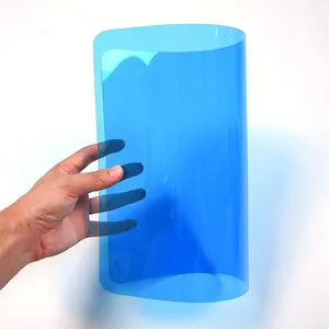 Wholesale Custom Blue Colored Translucent Transparent Plastic PET Film Sheet Roll For Blister Packaging Box