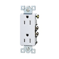 NEMA 5-15R 15amp 125V US Decorator Dupleks Wadah Dinding Listrik Sakelar Soket Outlet dengan Tahan Rusak
