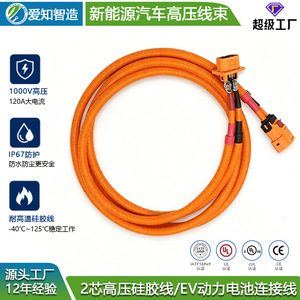 Connettore Impermeabile a 2 Poli per Batterie EV, 600V IP67, Isolamento in PVC, Adattatore con Nucleo in Rame per Cablaggio - Product Image 3