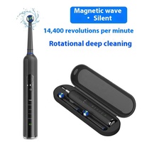 Cepillo de dientes eléctrico ultrasónico giratorio inalámbrico de plástico para el cuidado bucal de viaje recargable personalizado de fábrica al por mayor