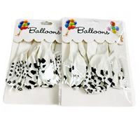 Ballons de fête de luxe de 12 pouces avec motif de pattes de chien et de vache de dessin animé, motif animal, décoration de fête de la jungle