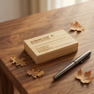 Tarjeta de Visita de Madera con Soluciones RFID F08 13.56 MHz con Acabado Natural Grabado para Uso Empresarial - Product Image 2
