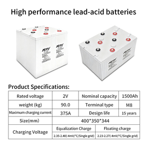 Batería de gel recargable de 2V 1500Ah, baterías AGM reguladas por válvula para centros de datos, UPS en línea, alimentación de reserva para racks de servidores. - Product Image 2
