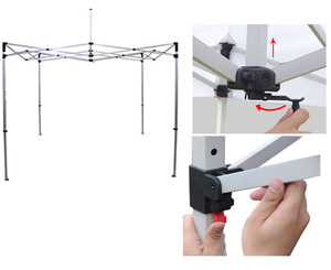 Tienda Gazebo con marco de acero para exteriores de 1,5x1,5 m con lona de Color sólido y dosel de jardín impreso para uso en ferias comerciales - Product Image 2
