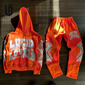 OEM personalizado al por mayor de alta calidad de peso pesado Streetwear 100% algodón 500 Gsm French Terry <span class=keywords><strong>Essentials</strong></span> ácido lavado chándal - Product Image 3