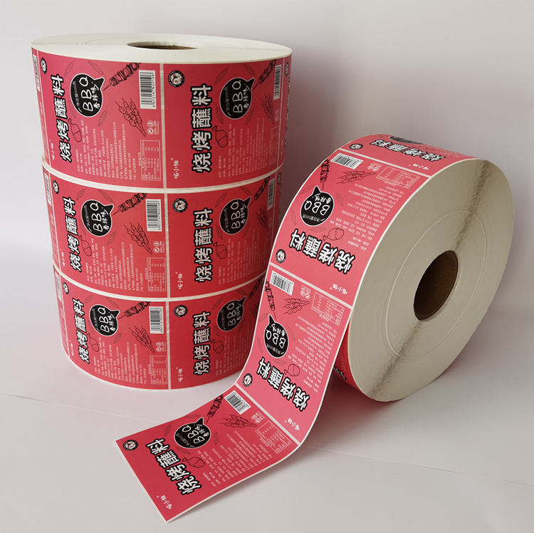 Customized Stickers Roll Colored Printing Packaging Sticker for Food Wine Makeup Cosmetic Bottle Packaging Label Roll Sticker