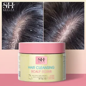 Bestes fettiges Haar Shampoo Apfel extrakt Meersalz Shampoo Tiefen pflegende Haar Kopfhaut Peeling Behandlung