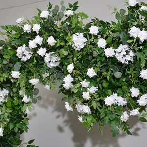 Nuova Composizione Floreale Artificiale a Forma di Cuore in Seta Morbida, Arco di <span class=keywords><strong>Rose</strong></span> da 2,4 Metri, Verde Romantico e Sognante, Elegante per Matrimoni - Product Image 4
