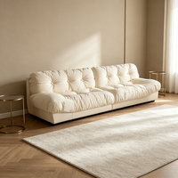 Ensemble de canapés Yunduo, style moderne carré, pour salon, petit appartement, deux places, décontracté, luxe léger, style crème tendance