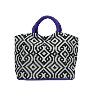 Customized Portable Printing Waterproof Purple Neoprene Lunch Tote Cooler Bags