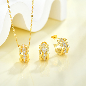YILUN élégant collier pendentif plaqué or zircon cubique bijoux classiques cercle d'éternité collier en argent Sterling 925 pour les femmes - Product Image 4
