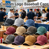 Casquette de baseball vintage personnalisée avec logo, en coton vieilli, style « Dad Hat », réglable, pour événements d'entreprise et cadeaux promotionnels