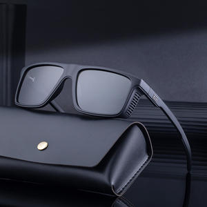 Lunettes de soleil polarisées Lafuma à monture carrée pour hommes, protection UV400, monture en plastique noir et métal, verres TAC, style extérieur - Product Image 2