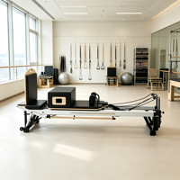 Reformer de Pilates Professionnel en Aluminium pour Studio Commercial, Réglable, Écologique, pour Entraînement de Musculation et Renforcement du Corps