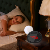 Kinder-Heimbüro 1,9-Zoll Rote LED Digital-Weckuhr mit Schlummerfunktion, Zeitgenössisches Design, Geburtstagsgeschenk, ABS-Material, Geometrische Form